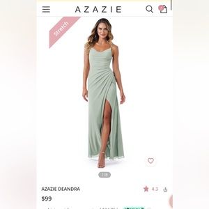 NWT Azazie Deandra Silver